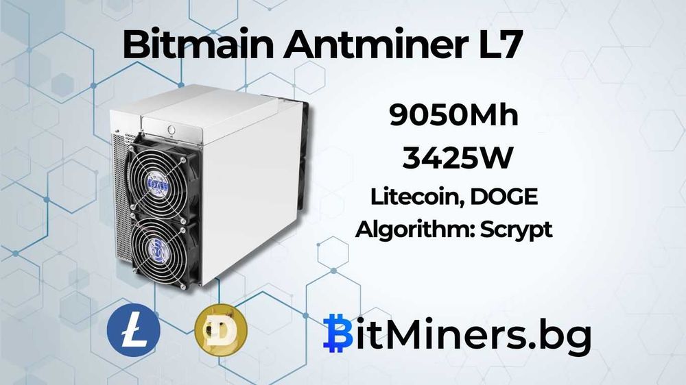 Bitmain Antminer L7 9050Mh/s 3425W, LTC, DOGE Майнър