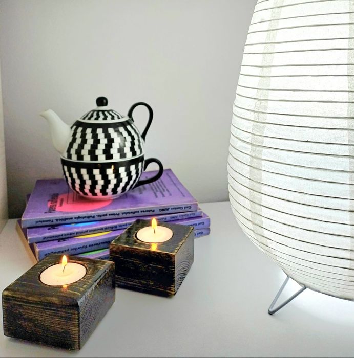 Suport lumânari din lemn