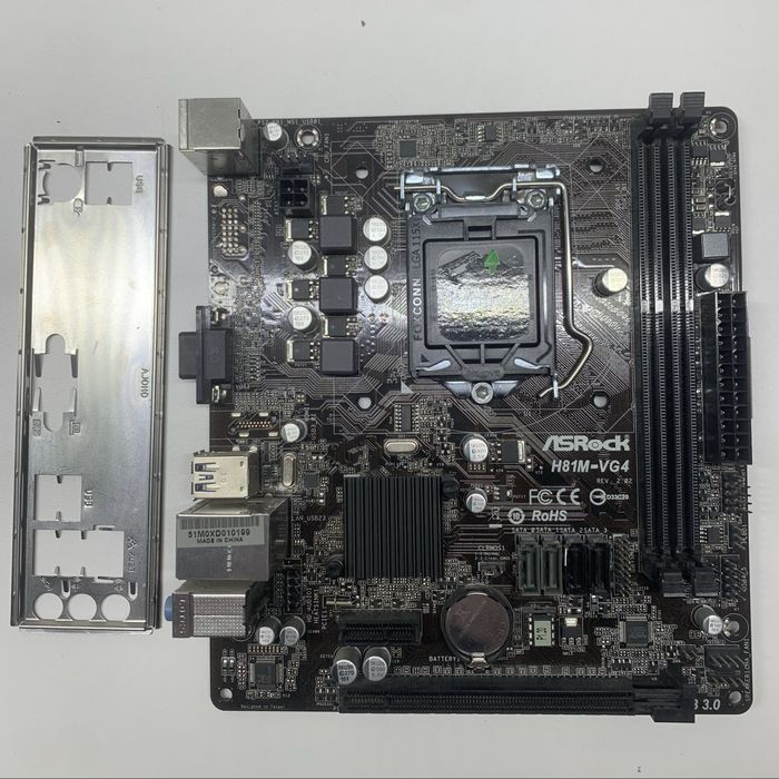 Материнская плата LGA1150 ASRock H81M-VG в хорошем состоянии
