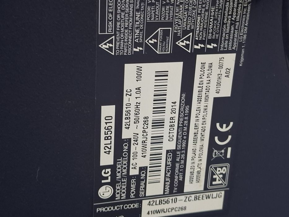 Televizor Led  LG 42 inch (108 cm) model 42 LB 5610