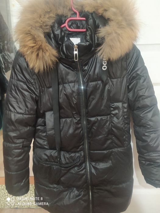 Пуховик длинный на девочку 128