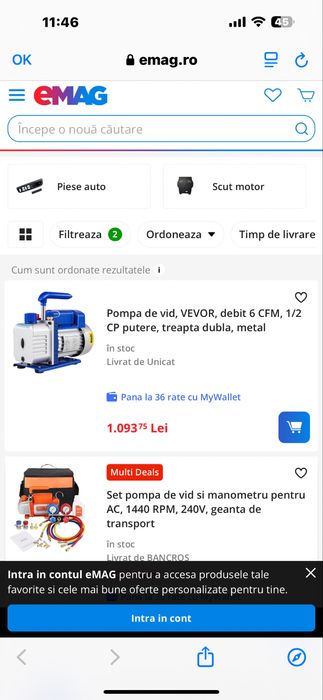 Pompa de vid Vevor noua