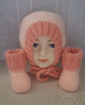 Комплект пинетки и шапочка