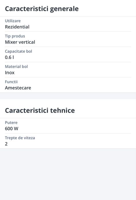 Mixer Vertical Mandine