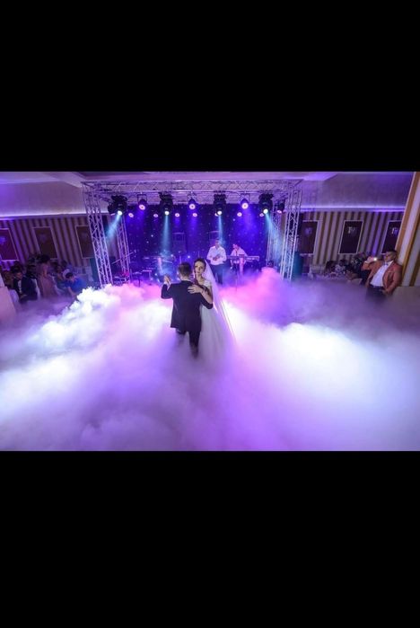 Mașină fum greu artificii lumini colorate baloane săpun