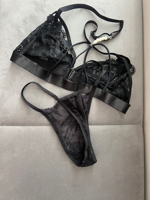 Set lenjerie intima dantela neagra