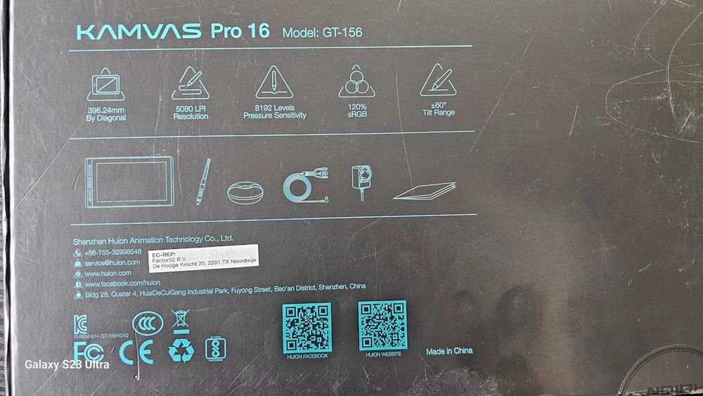 Tableta Grafica Huion Kamvas Pro 16 model GT-156