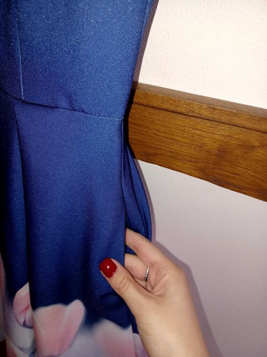 Rochie albastra cu buzunare, marimea S.