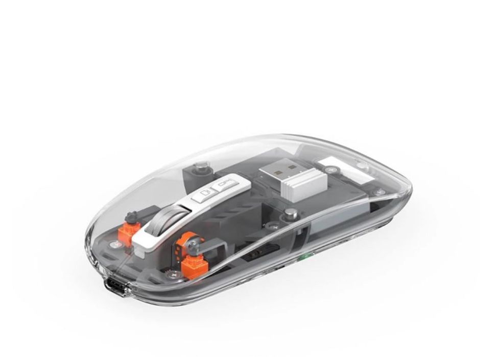 Беспроводная мышь Wiwu WM105 Crystal Wireless Mouse серая