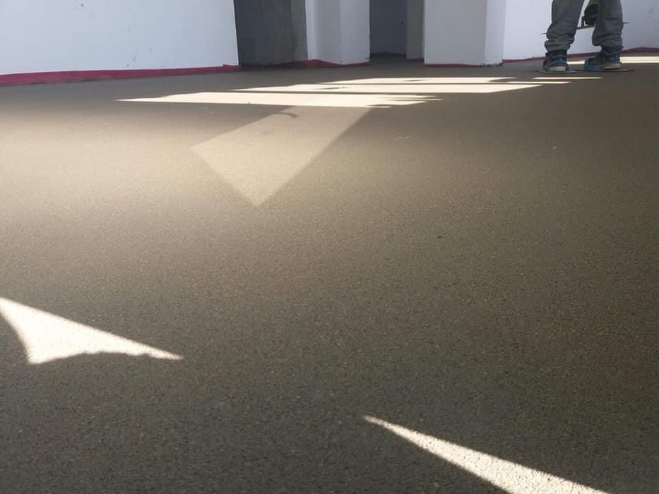 Sapa mecanizata și beton elicopterizat  cu quartz