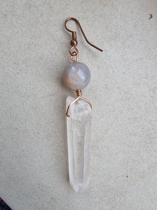 Обеци от слънчев камък