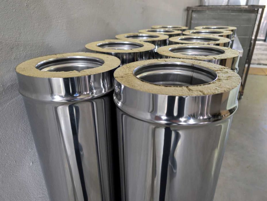 Cosuri de fum inox profesional dublu perete