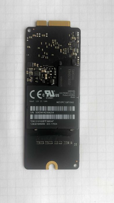 Флэш память SSD 128Gb снят с iMac (100% рабочая)