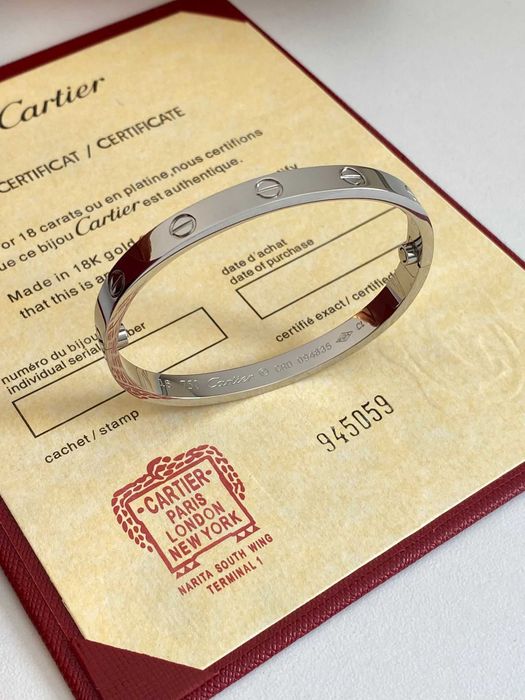 Brățară Cartier LOVE 19 cm White Gold 18K