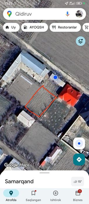 Участка сотилади 10 соток 2 500 дан