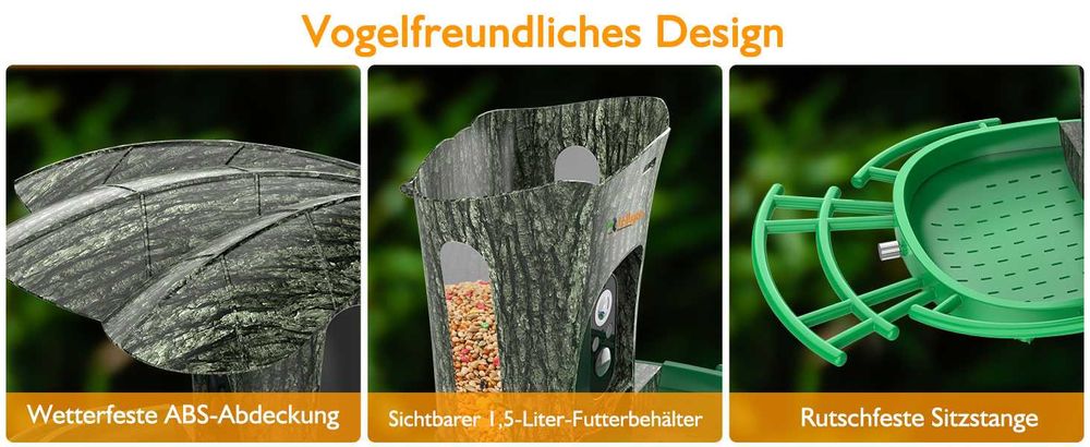 Инсталация за наблюдение на птици Lollyes Bird Feeder с камера