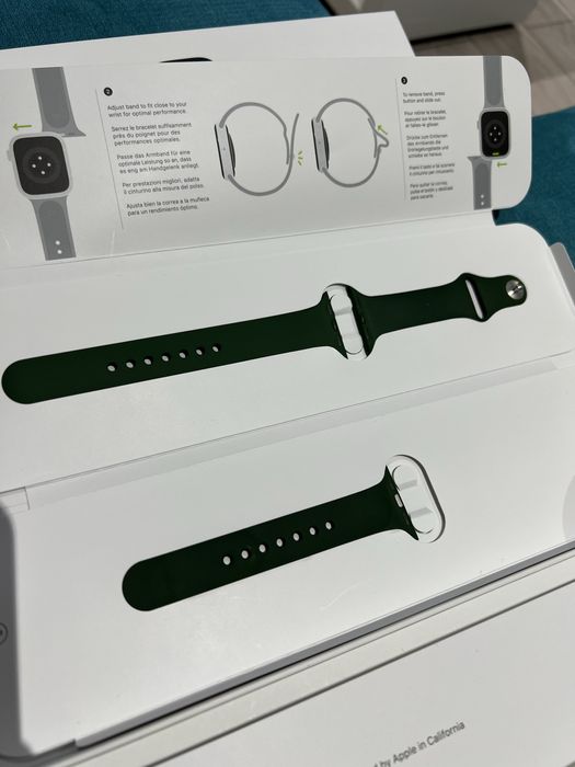 Apple Watch Seria 7, 41mm, Green Aluminium+7 curele
