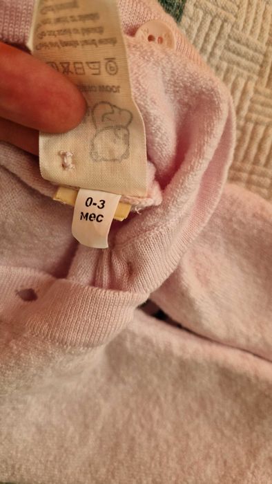 Мерино гащеризон и шапка 0-3 месеца