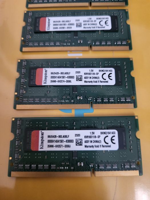 Новые DDR3 8GB 1600= 16уе / DDR4 8GB=27уе для ноутбуков. Оперативная п
