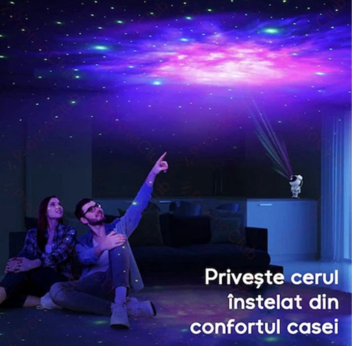 Детска нощна лампа проектор Астронавт Gala Star Projector Звездно небе