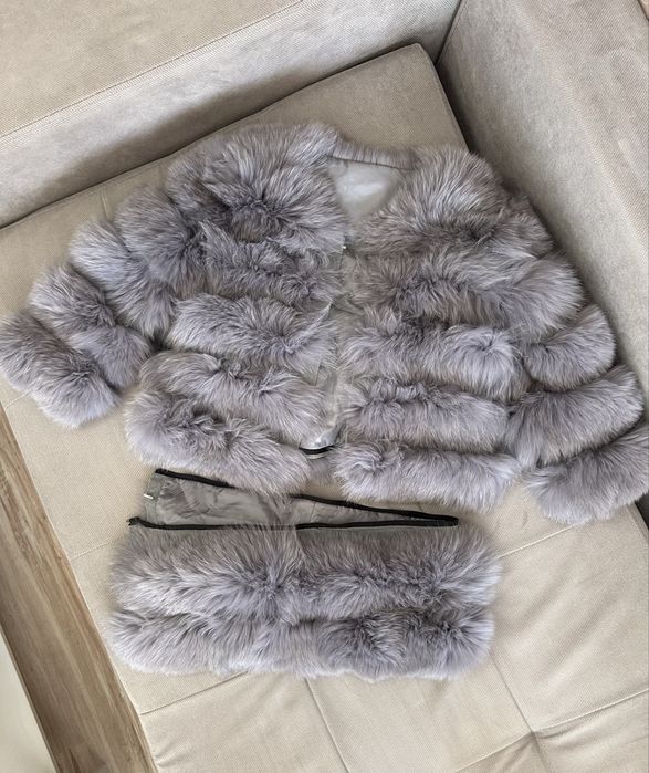 Палто 4 в 1 естествен косъм