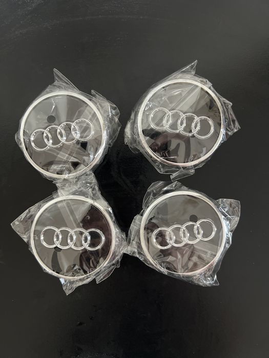 Set capace jante aliaj Audi A1 A2 A3 A4 A5 A6 Q3 Q5 60 mm 61 mm 69 mm negru sau argintiu