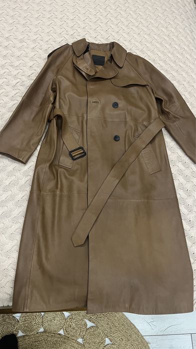 Кожанный плащ массимо дути