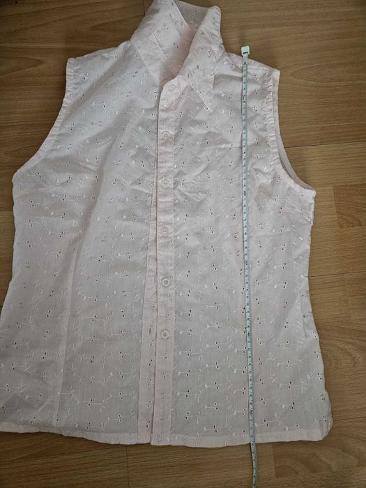 Camasa fara maneci bumbac brodata