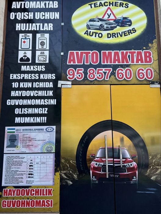 Avtomaktab Prava Haydovchilik guvohnomasi Ekpress kurs