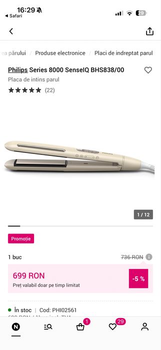 Placa de par Philips, series 8000 IQSenses