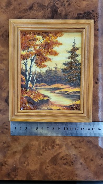 Янтарный картина 16*26см