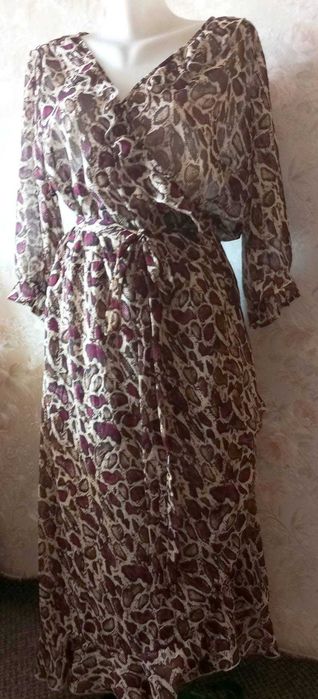 rochie lunga de voal animal print , M&mode , 46