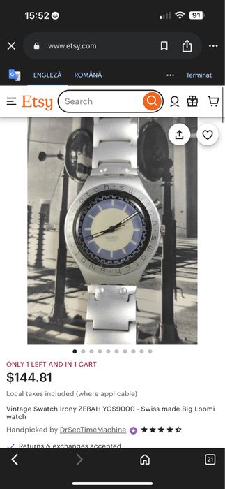 Vintage Swatch Irony ZEBAH YGS9000 - Swiss made Big Loomi watch