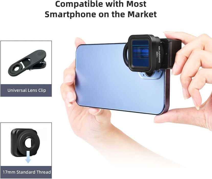 Andoer Анаморфотичен филмов обектив за смартфон 1.55X