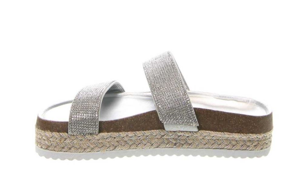 Дамски сандали, сребрист цвят