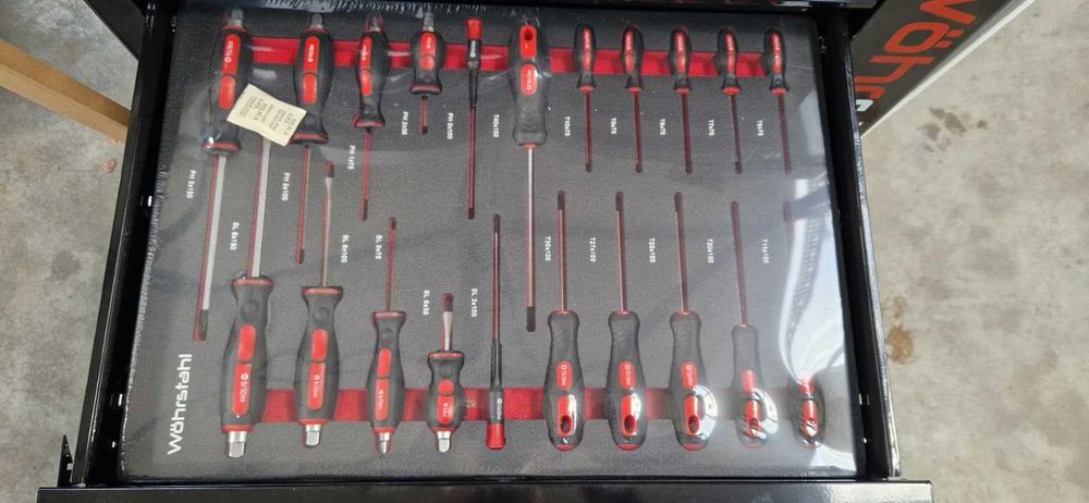 Dulap profesional de scule XXL WOHRSTAHL – complet echipat, 7 sertare, tavă EVA