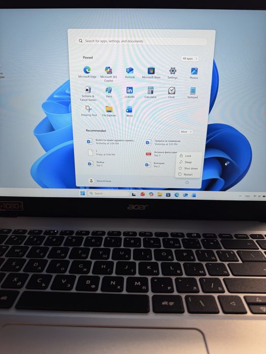 Лаптоп Acer aspire go 15