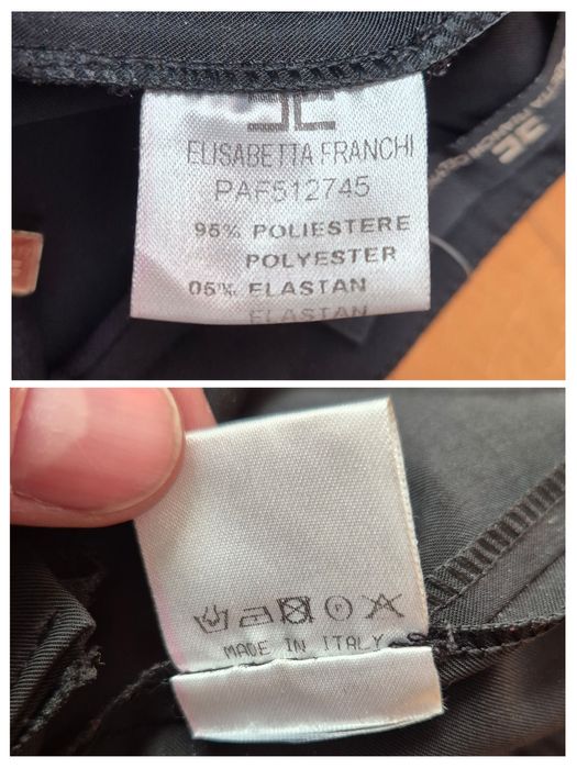 Pantaloni lux Elisabetta Franchi, Eleganți, Made in Italy, Damă - 40