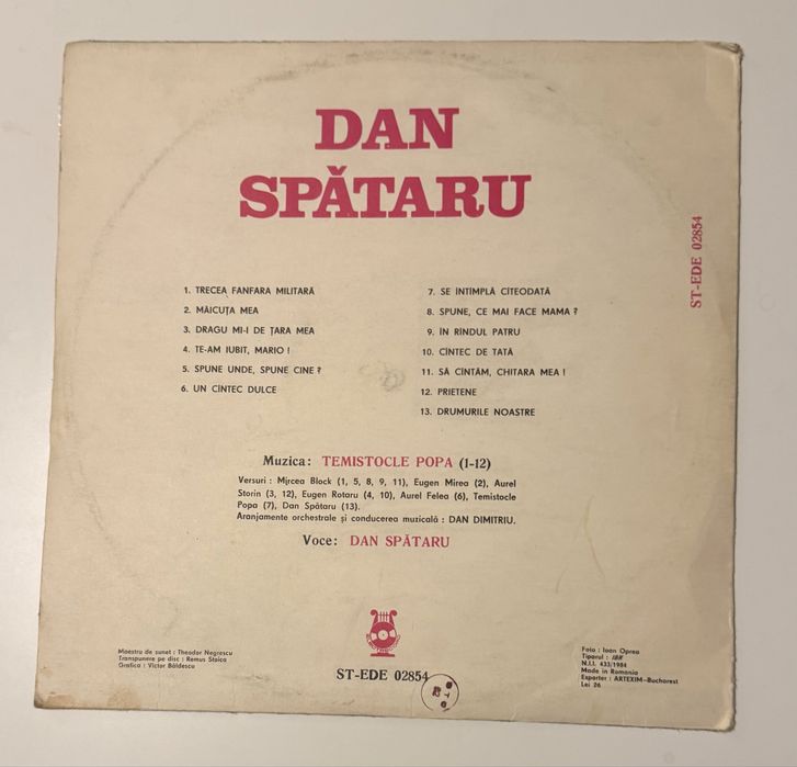 Vinil Dan Spătaru