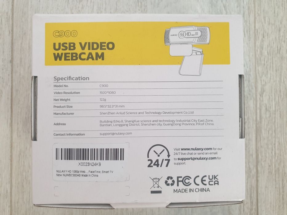 Camera web Nulaxy C900,Full HD, Black