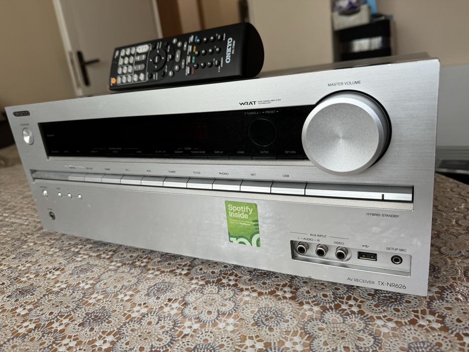 Onkyo TX-NR626 Bluetooth Wi Fi качествен ресивър