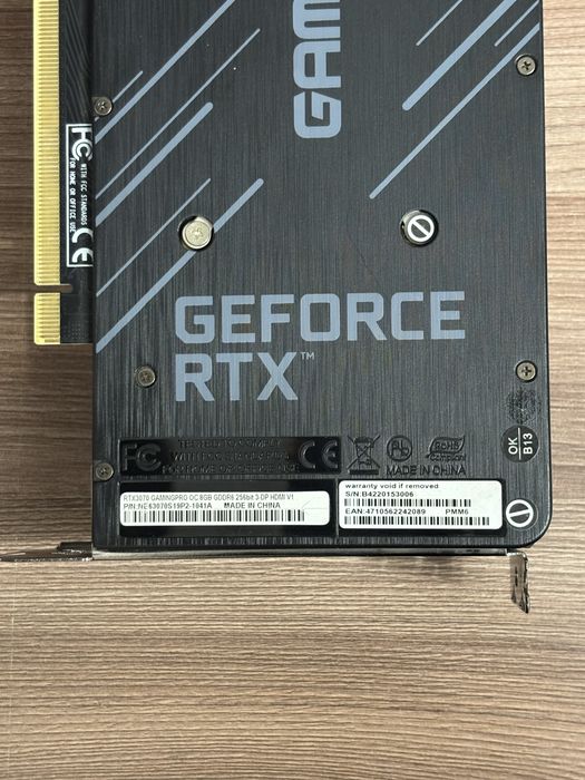 Видеокарта 8 Gb RTX 3070