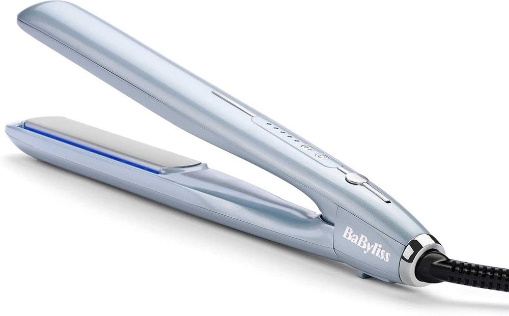 Преса за коса Babyliss ST573E Hydro-Fusion, Синя, Йонизация