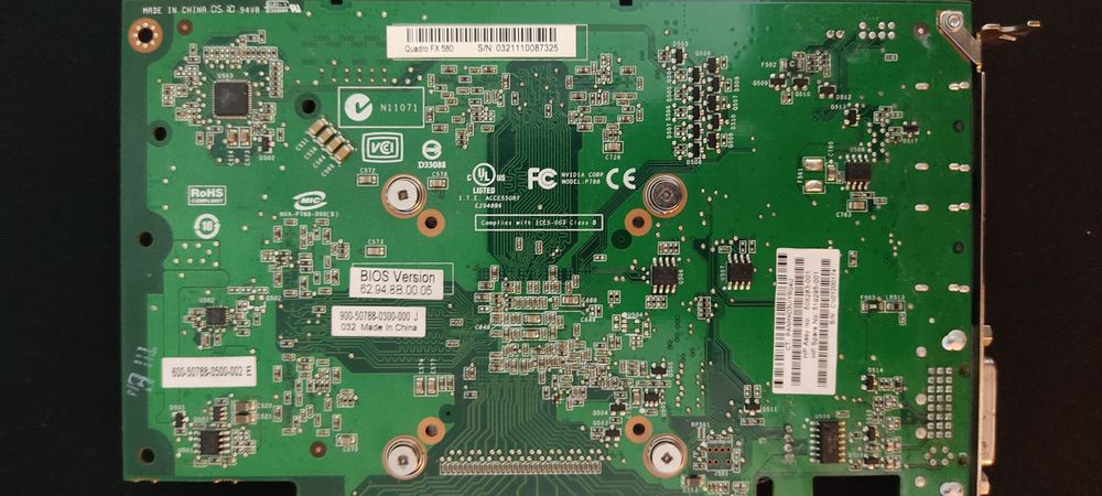 Видеокарта NVIDIA QUADRO FX 580