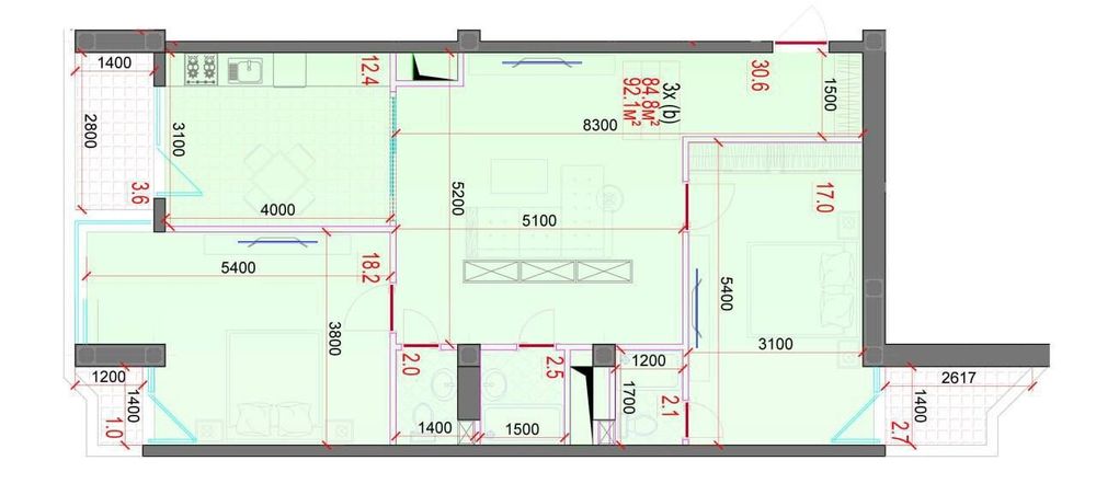 Bobur Residence 93м2 Срочно Яккасарай