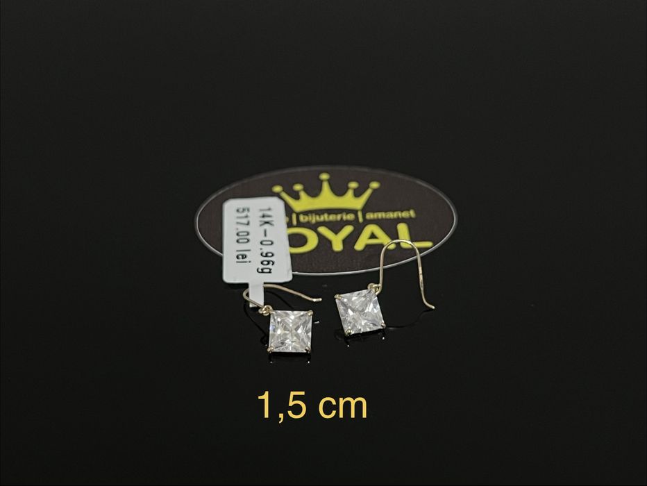 Bijuteria Royal CB : Cercei dama aur nou 14k 0,96gr