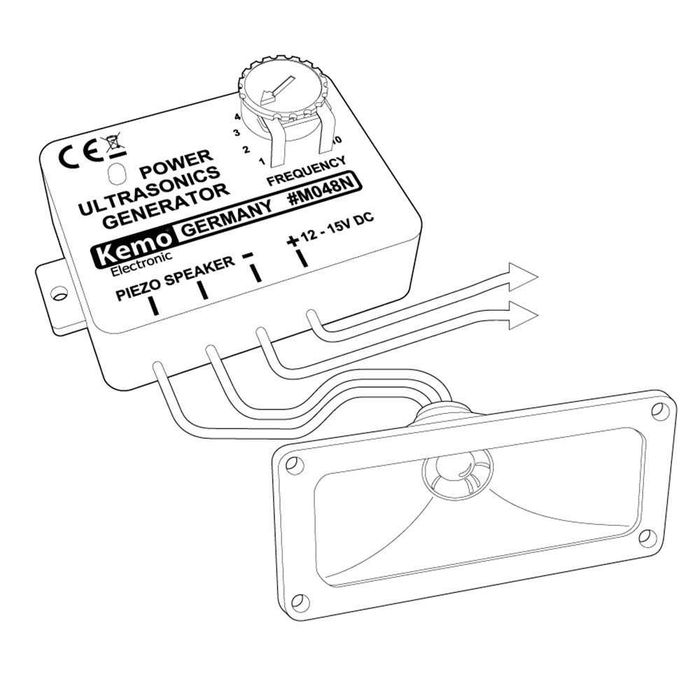 Ултразвуков генератор Kemo M048N отблъсква животни, птици и насекоми