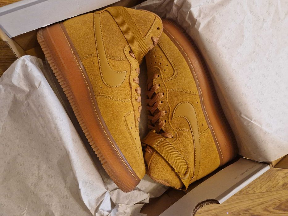 Ghete Nike Air Force 1 One, camel, originali, masura 39, ocazie.