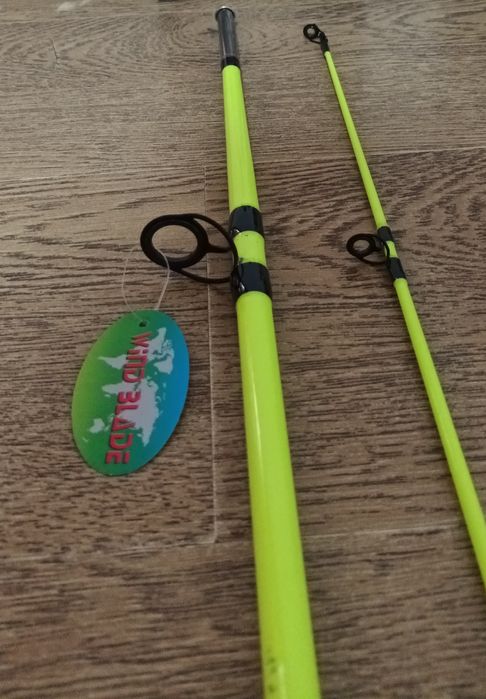 SET 4 Lansete FIBRA PLINA 2.40m WIND BLADE + 4 Mulinete SAIMINO X6000