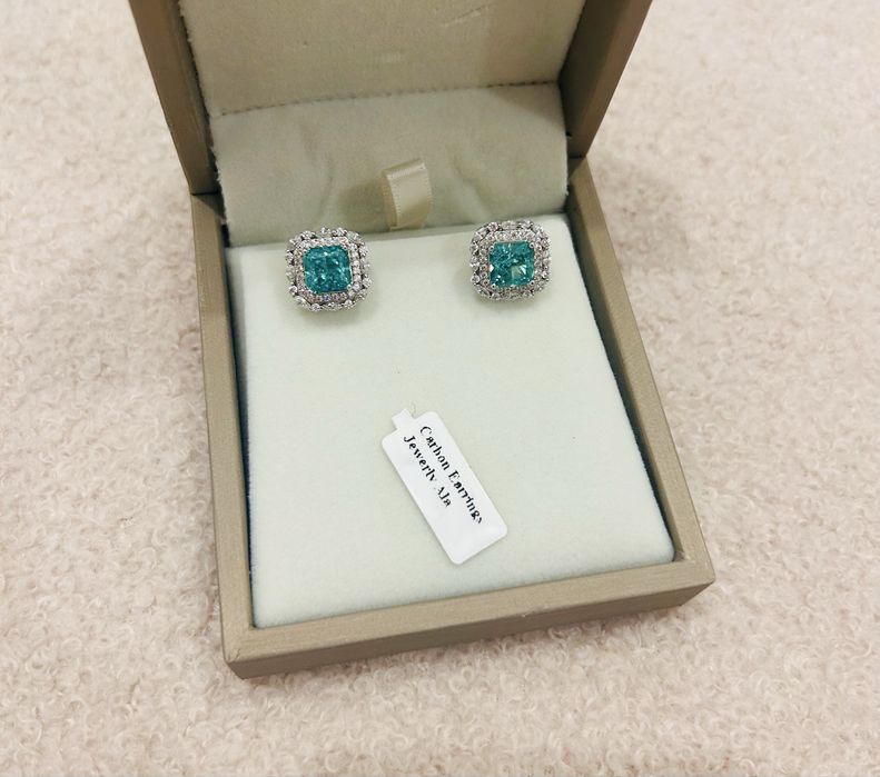 Серьги 925 пробы, карбоны. Казахстан